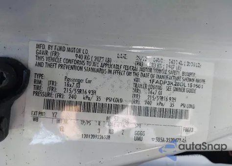 2013 Ford Focus Se from USA, damaged, VIN 1FADP3K28DL151661